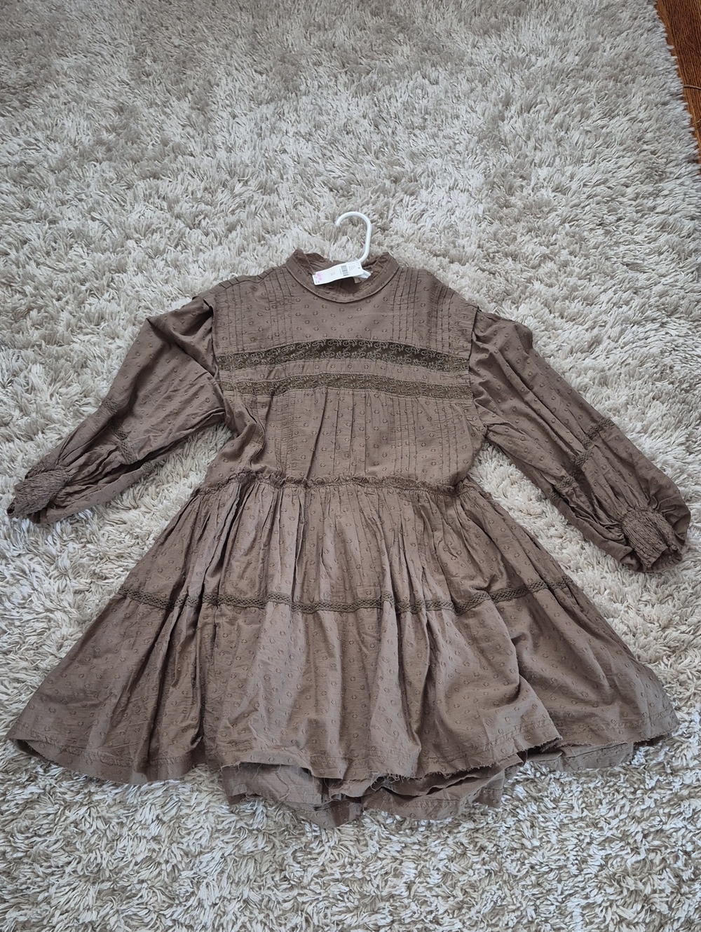 Pilcro Eyelet Long-Sleeve Dress